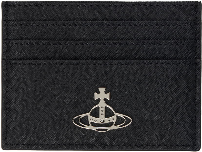Lompakko Vivienne Westwood Saffiano Card Holder Musta | 54030006W-L001N-