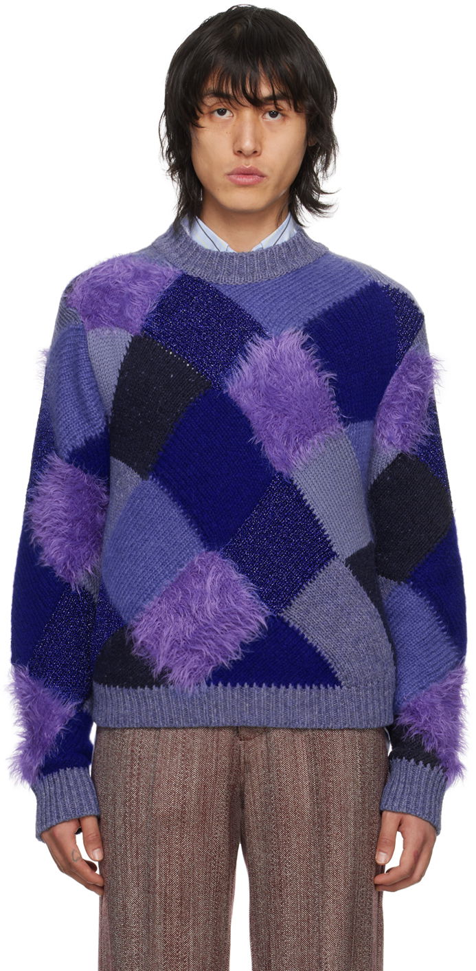 Villapaita Marni Rhombus Crewneck Violetti | GCMG0379Q0 UFW010