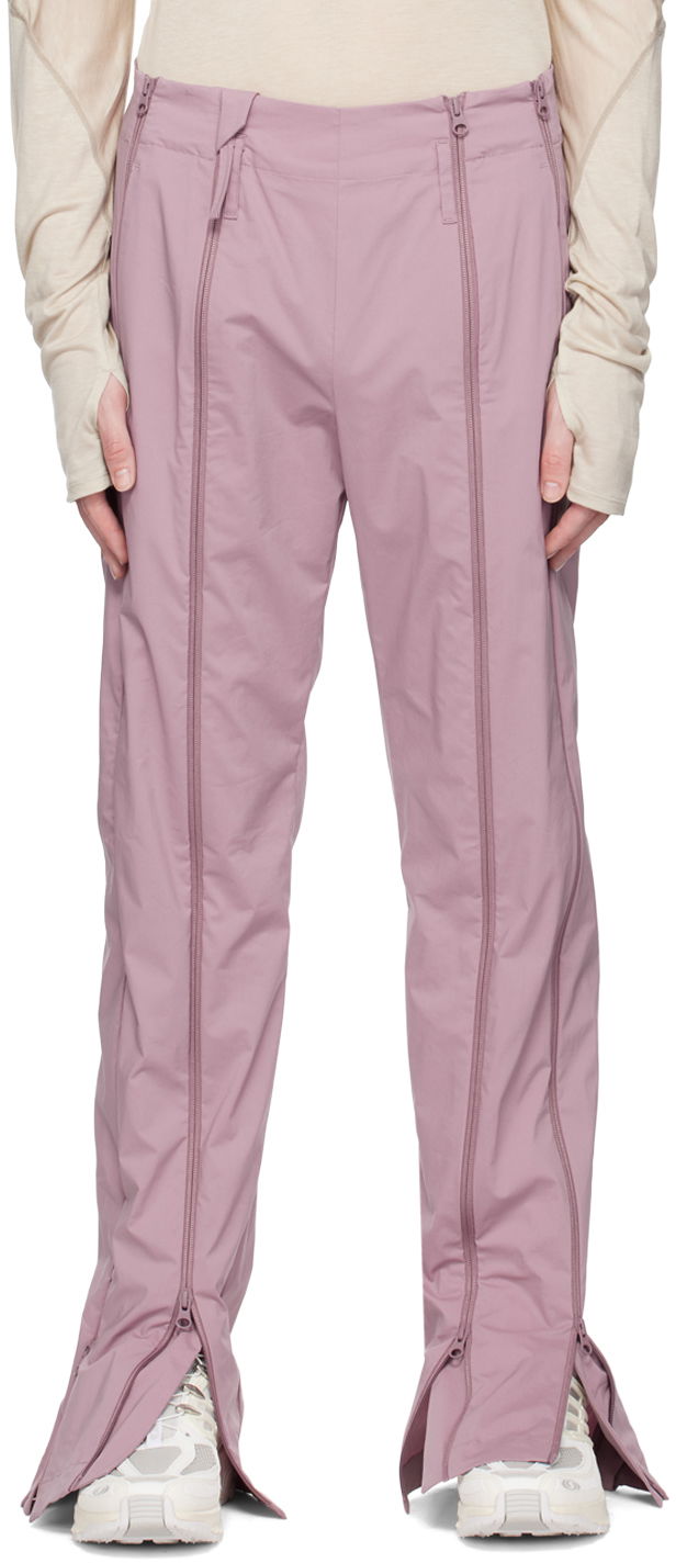 Housut Post Archive Faction (PAF) Zip Detail Straight Leg Trousers Violetti | 5.0+ BTPC-LV