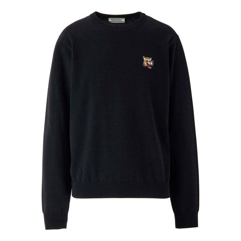 Villapaita Onitsuka Tiger Embroidered Sweatshirt Musta | 2183B396-001