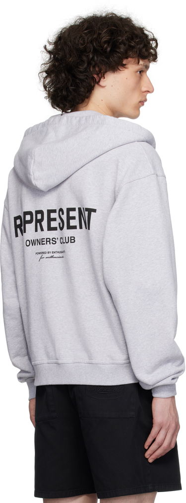 Huppari Represent Clo Represent 'Owners Club' Zip Hoodie Harmaa | OCM41122, 2