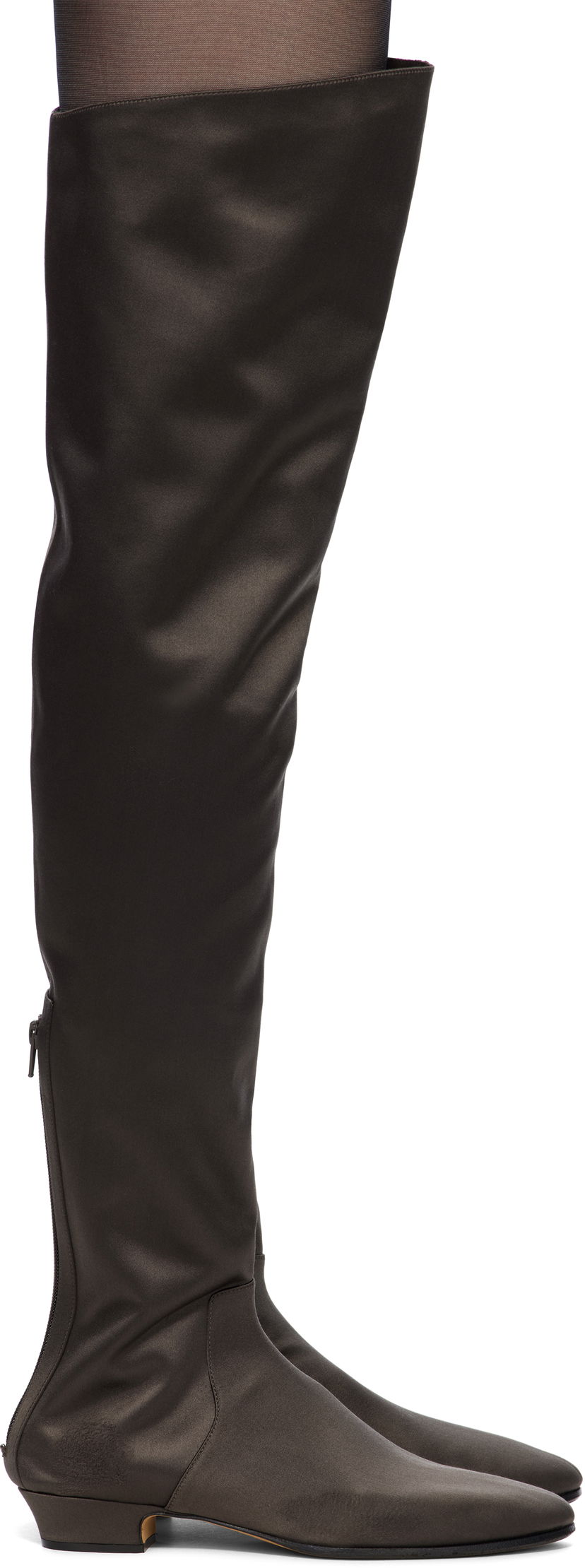 Tennarit ja kengät The Row The Row Hereditas 25 Satin Tall Boots Ruskea | F1528-W326
