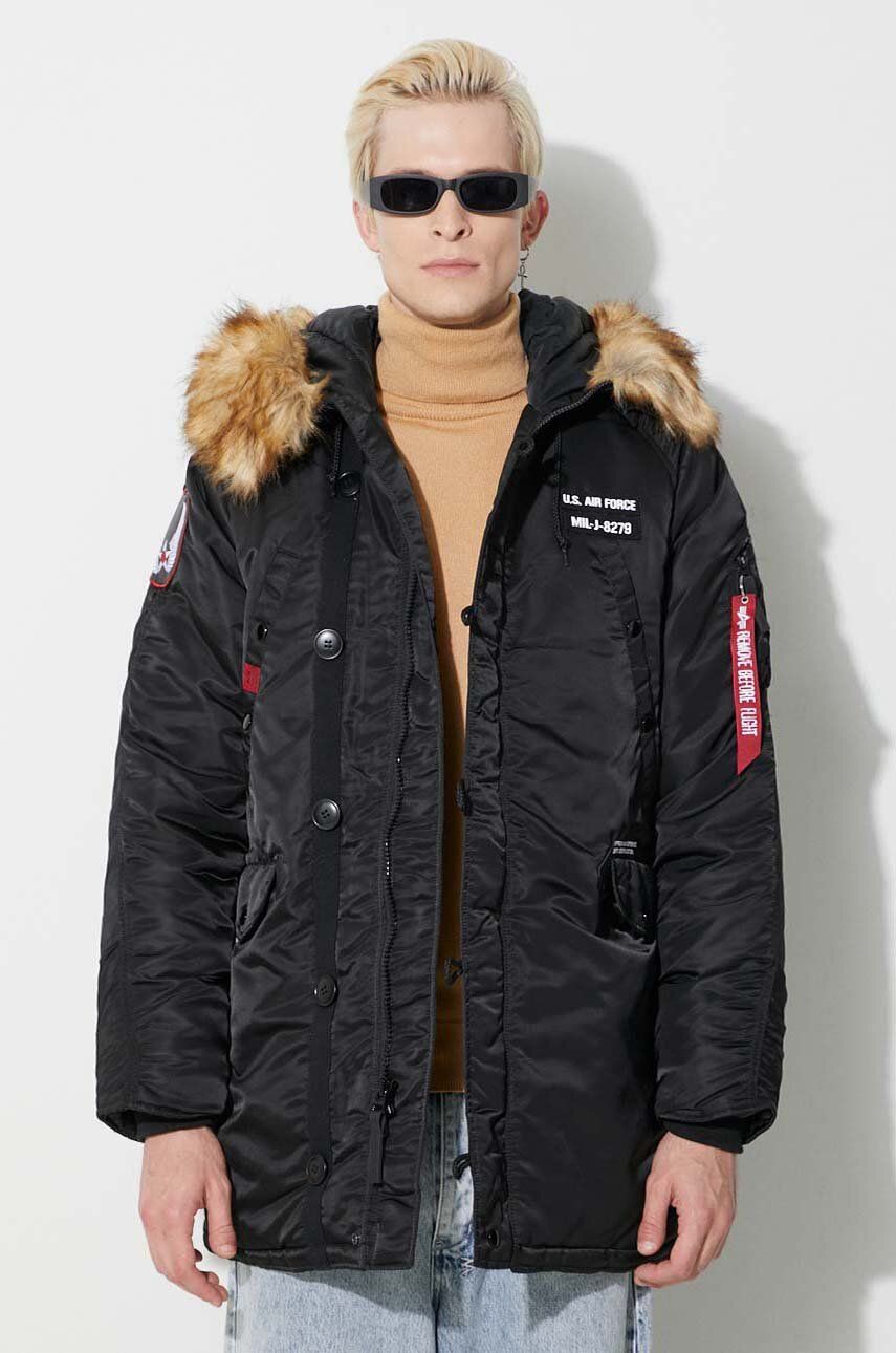 Parka Alpha Industries N3B Airborne Parka Musta | 188141.03, 0