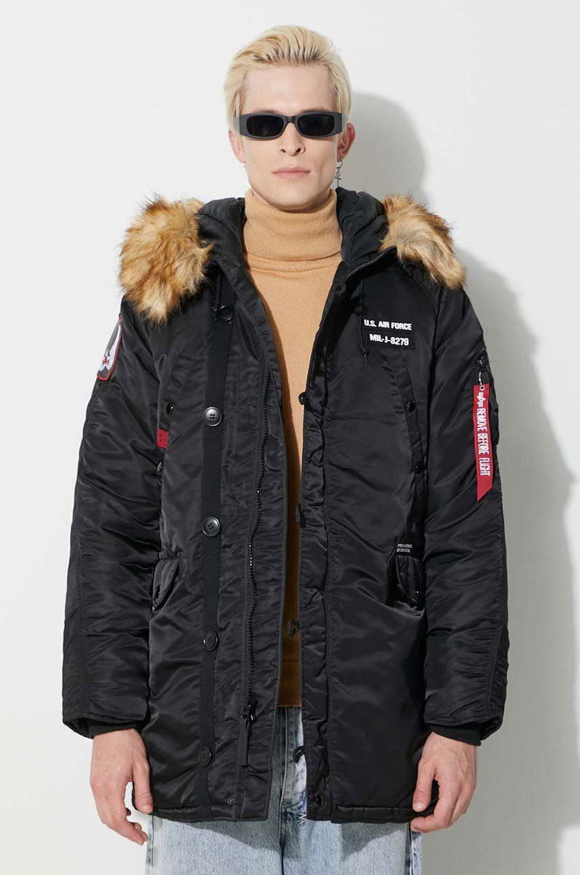 Parka Alpha Industries N3B Airborne Parka Musta | 188141.03