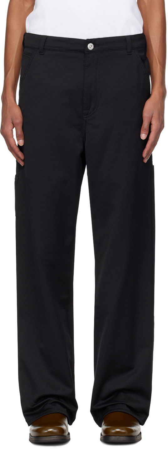 Cargo housut OUR LEGACY Straight-Leg Cotton Twill Carpenter Pants Musta | M4245JC