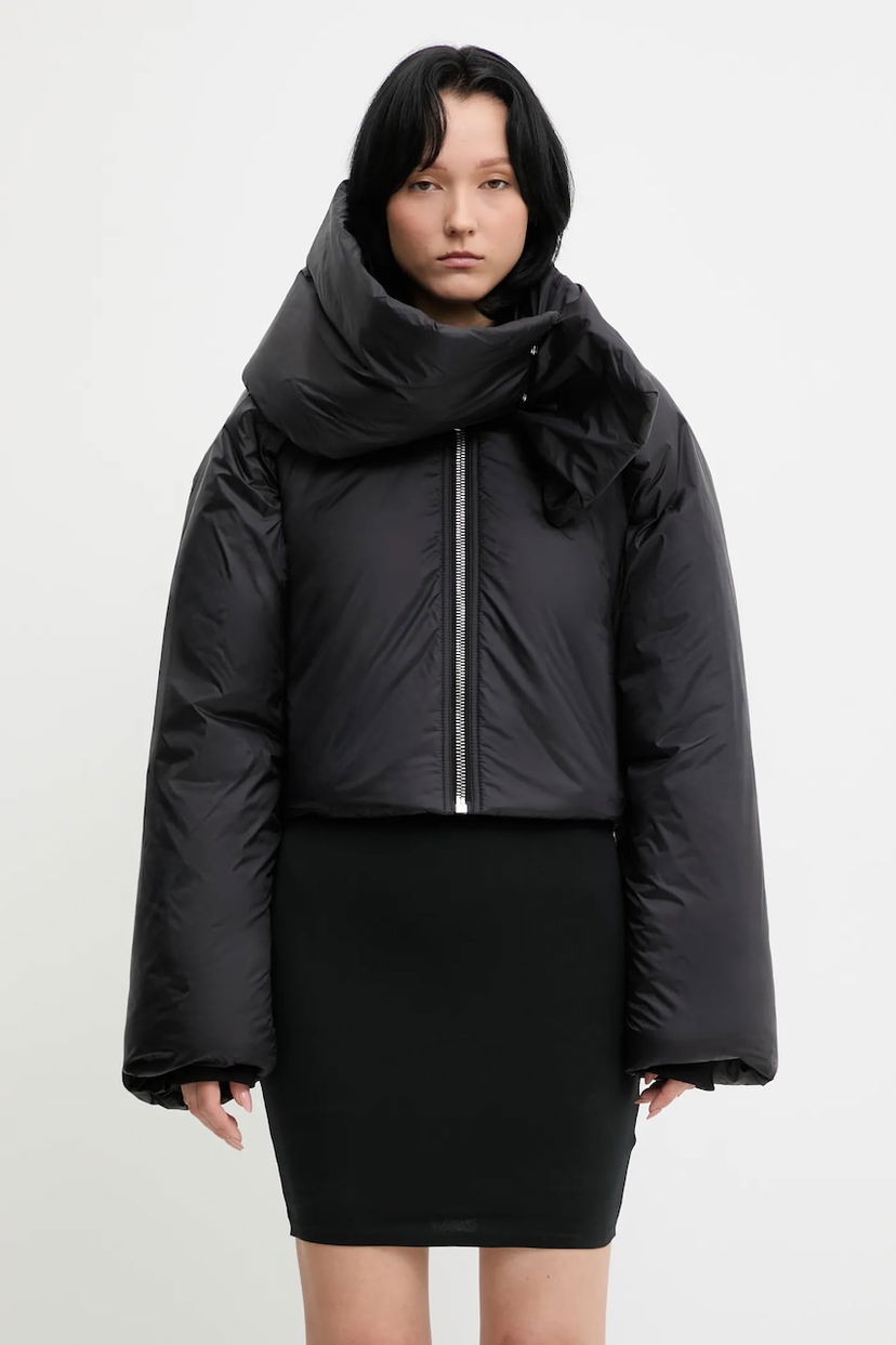 Puffer takki Rick Owens Rick Owens DRKSHDW Convertible Puffer Jacket Musta | DS02E7727.NP