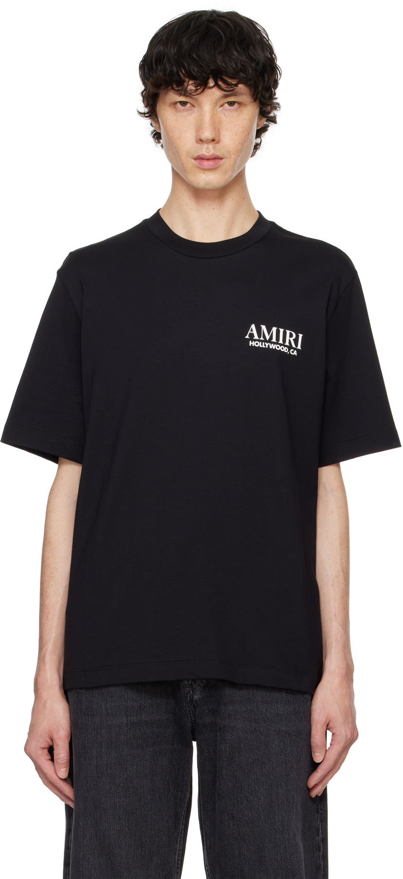 T-paita AMIRI Stacked T-Shirt Musta | AMJYTE1075