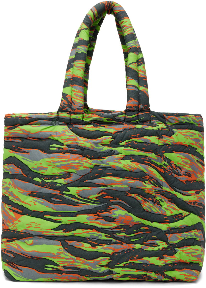 Kangaskassi ERL Medium Camo Print Tote Bag Vihreä | ERL06K021