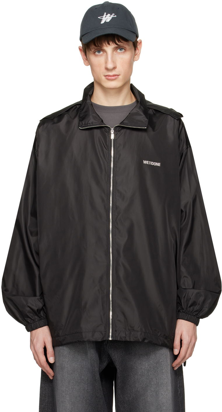 Tuulitakki We11done Zip Jacket Musta | WD-JP2-20-901-U-BK
