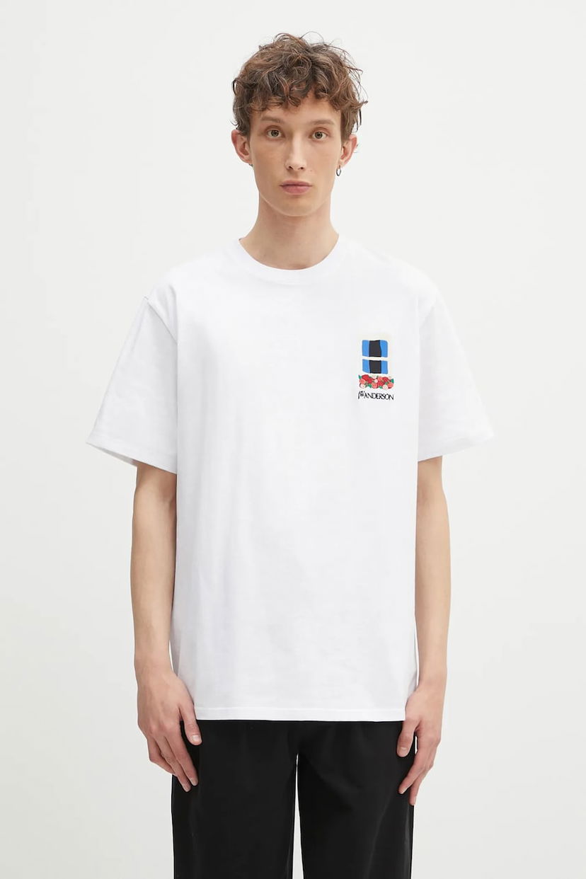 T-paita JW Anderson JW Anderson Window Embroidery T-Shirt Valkoinen | JT0283.PG1510.001