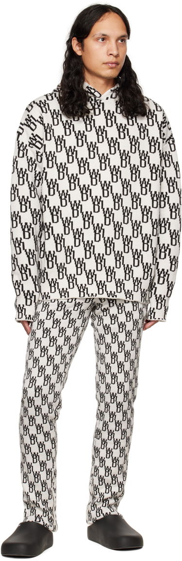 Villapaita We11done We11done Graphic Print Hoodie Valkoinen | WD-KT3-22-628-U-IV, 3