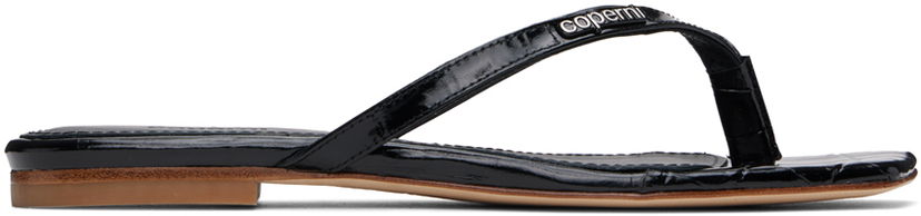 Asusteet Coperni Coperni Croco Slanted Flip-Flops Musta | COPSH54838