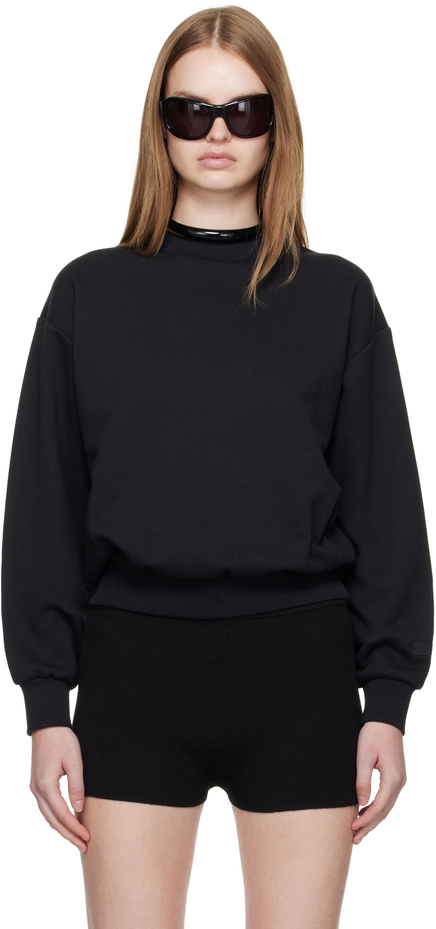 Huppari Fear of God Fear of God ESSENTIALS Classic Fit Crewneck Sweatshirt Musta | 192SP255550FW, 0
