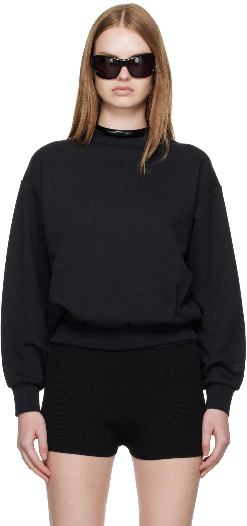 Huppari Fear of God Fear of God ESSENTIALS Classic Fit Crewneck Sweatshirt Musta | 192SP255550FW