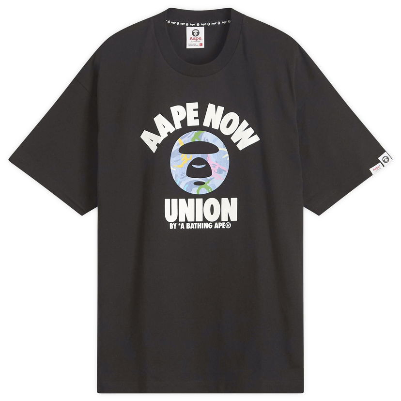 T-paita AAPE by A Bathing Ape AAPE Union College T-Shirt, Size Large Musta | AAPTEM1643XX-BLK