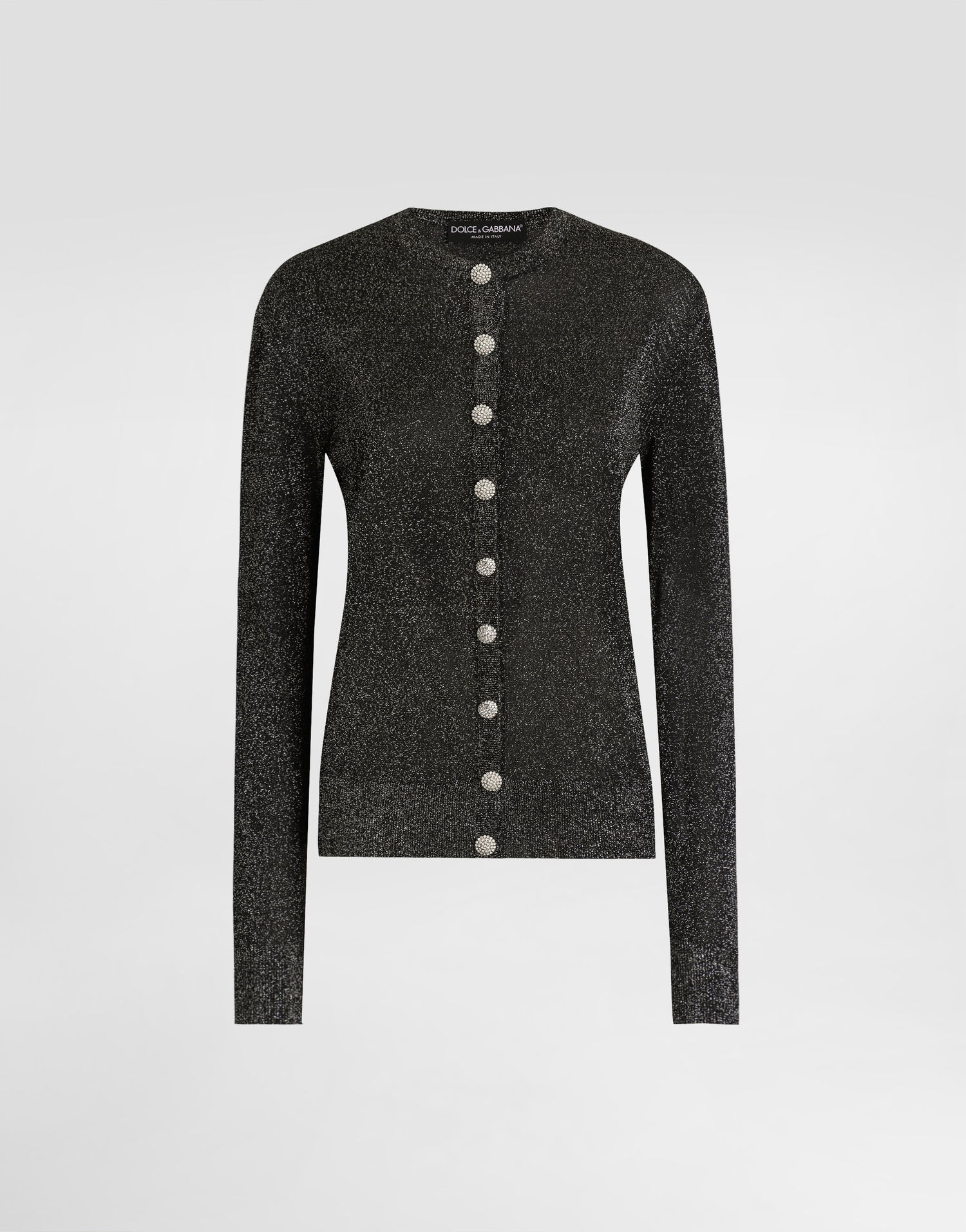 Villapaita Dolce & Gabbana Dolce & Gabbana Metallic Viscose Cardigan Musta | FXVCXTJGMCES8001, 0