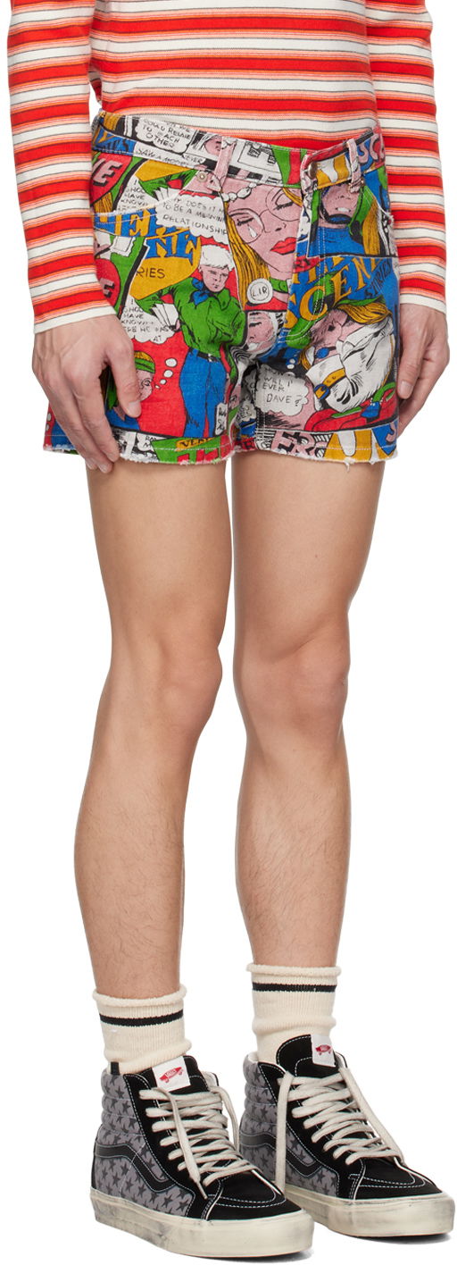 Shortsit ERL ERL Printed Denim Shorts Monivärinen | ERL06P102, 1