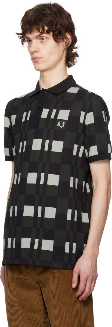 Poolopaita Fred Perry Fred Perry Split Chequerboard Polo Musta | M8691, 3