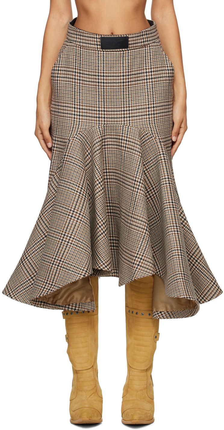 Hame VETEMENTS Godet Midi Skirt Beige | WA65SK750S