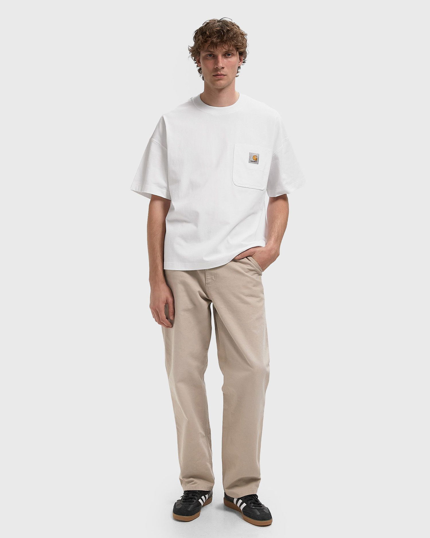 T-paita Carhartt WIP Short Sleeve Work Pocket T-Shirt Valkoinen | I035523-02.XX, 1