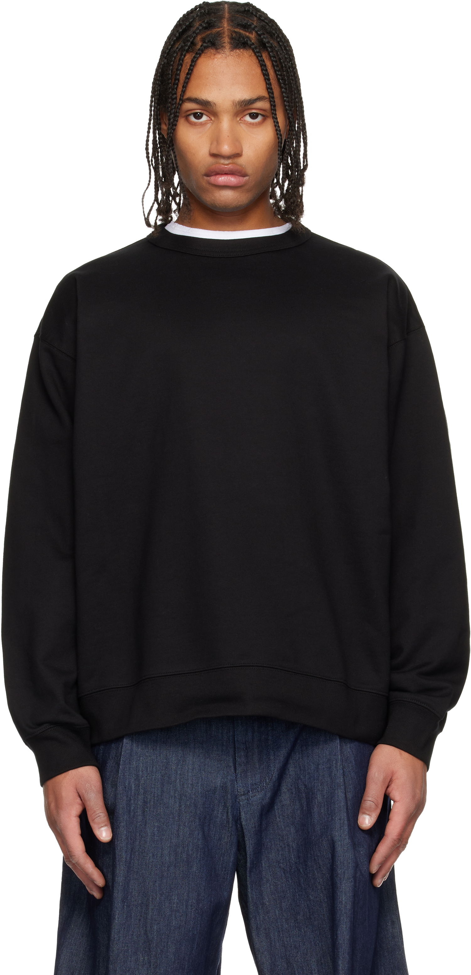 Huppari Dries Van Noten Dries Van Noten Oversized Sweatshirt Musta | 252-021152-2611, 0