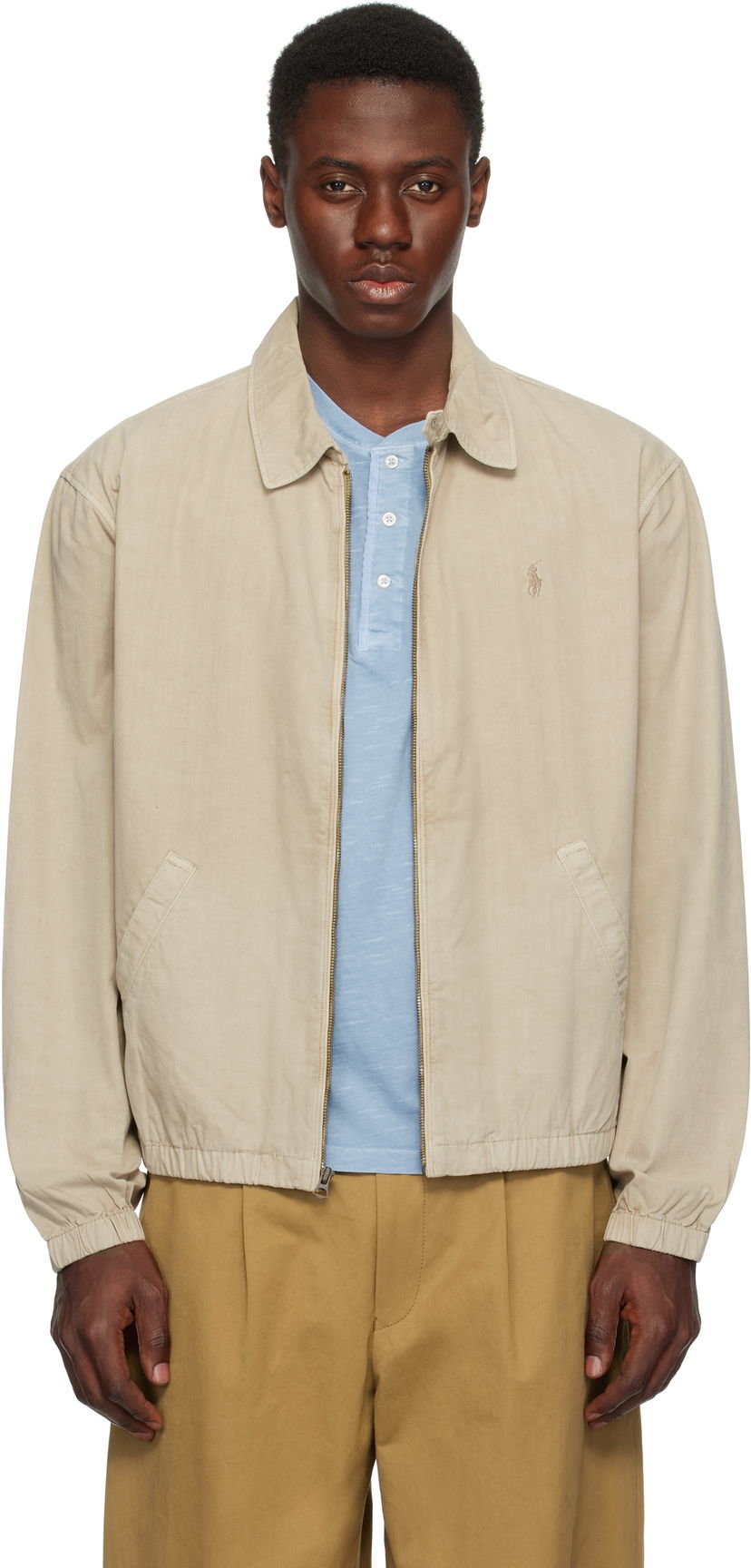 Bomber-takki Polo by Ralph Lauren Ralph Lauren Bayport Poplin Jacket Beige | 710961831003