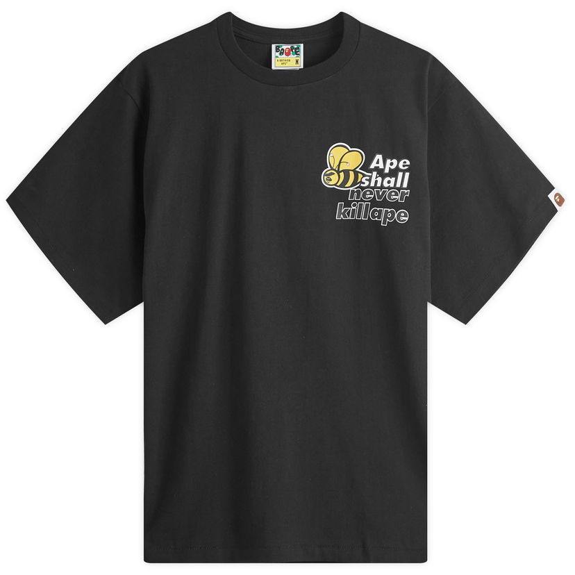 T-paita BAPE ASHKA Bee Logo T-Shirt Musta | 001TEK301045M-BLK