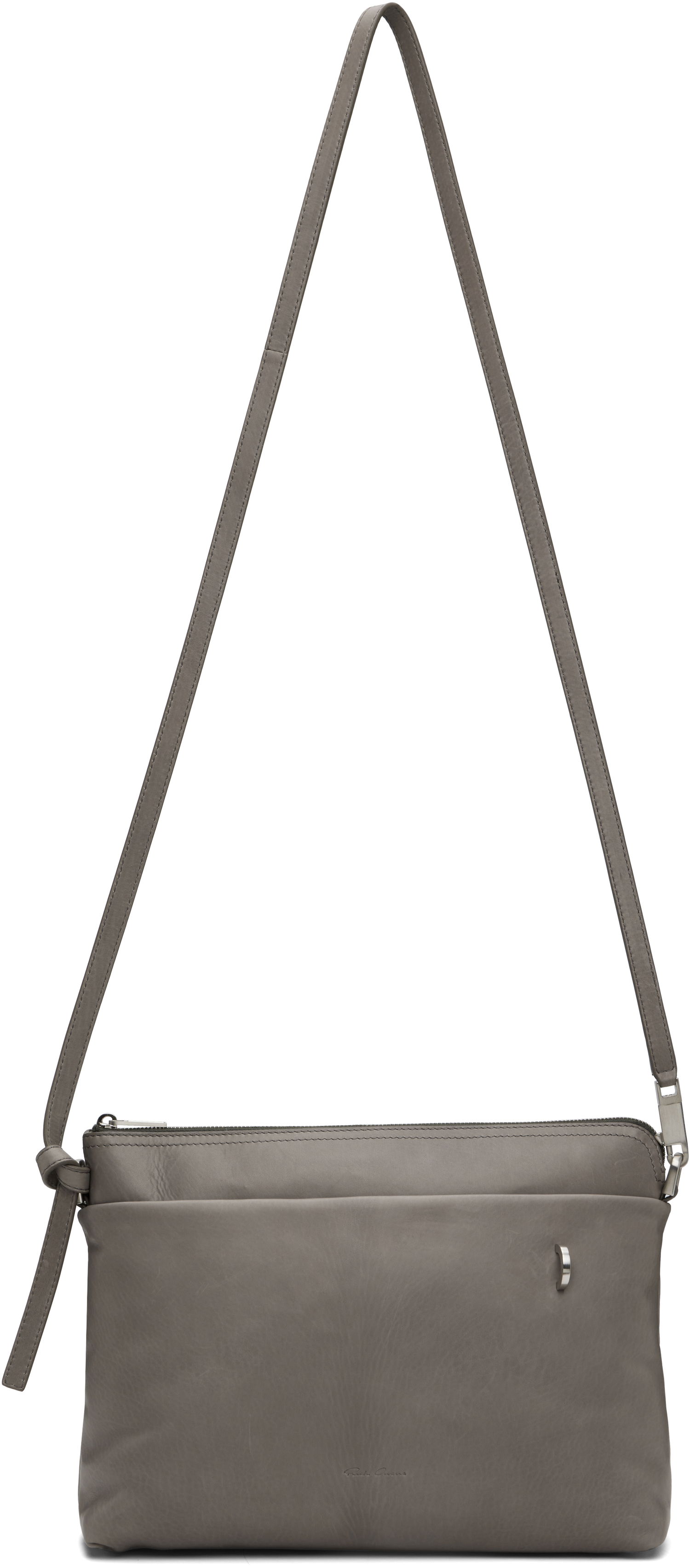 Olkalaukku Rick Owens Rick Owens Concordians Adri Flat Crossbody Bag Harmaa | RA02E0727 LCAPA, 0