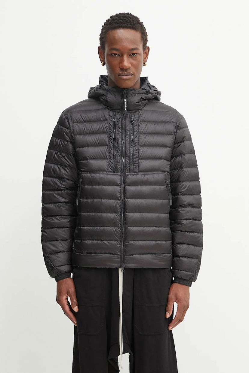 Puffer takki C.P. Company C.P. Company Hooded Down Jacket Musta | 19CMOW031A110416A