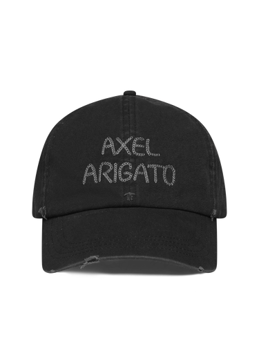 Korkki AXEL ARIGATO Distressed Chain Stitch Cap Musta | X3554002, 1