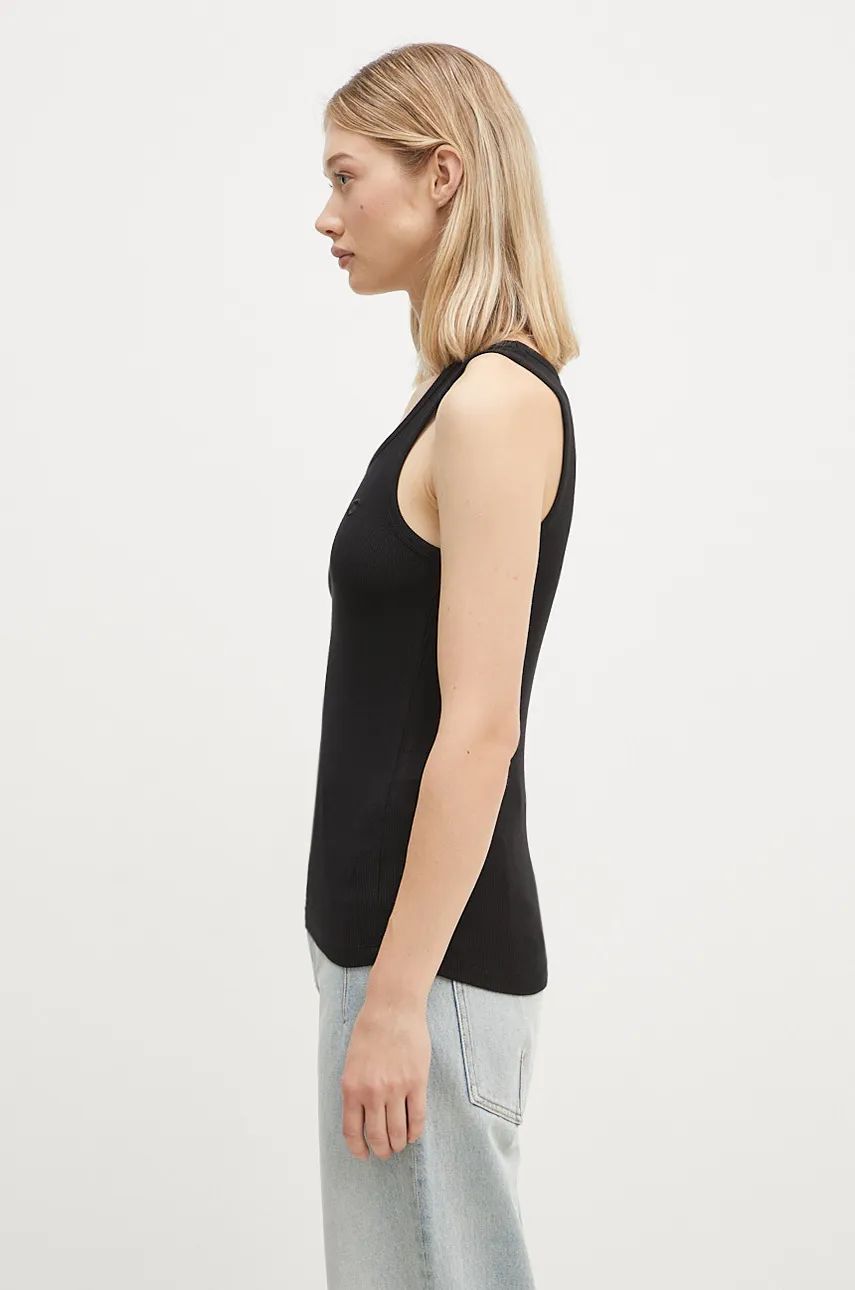 Tankkitoppi Coperni Rib Logo Tank Top Musta | COPJS12F5006, 1