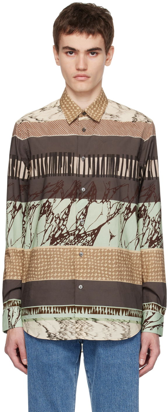 Paita Paul Smith Paul Smith Printed Shirt Ruskea | M1R-901U-L02073
