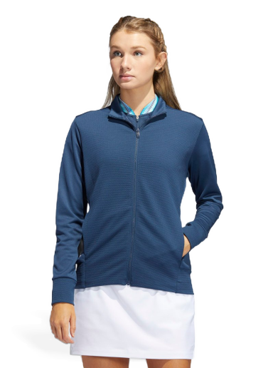 Takki adidas Originals Textured Full-Zip Jacket Tummansininen | HA3394