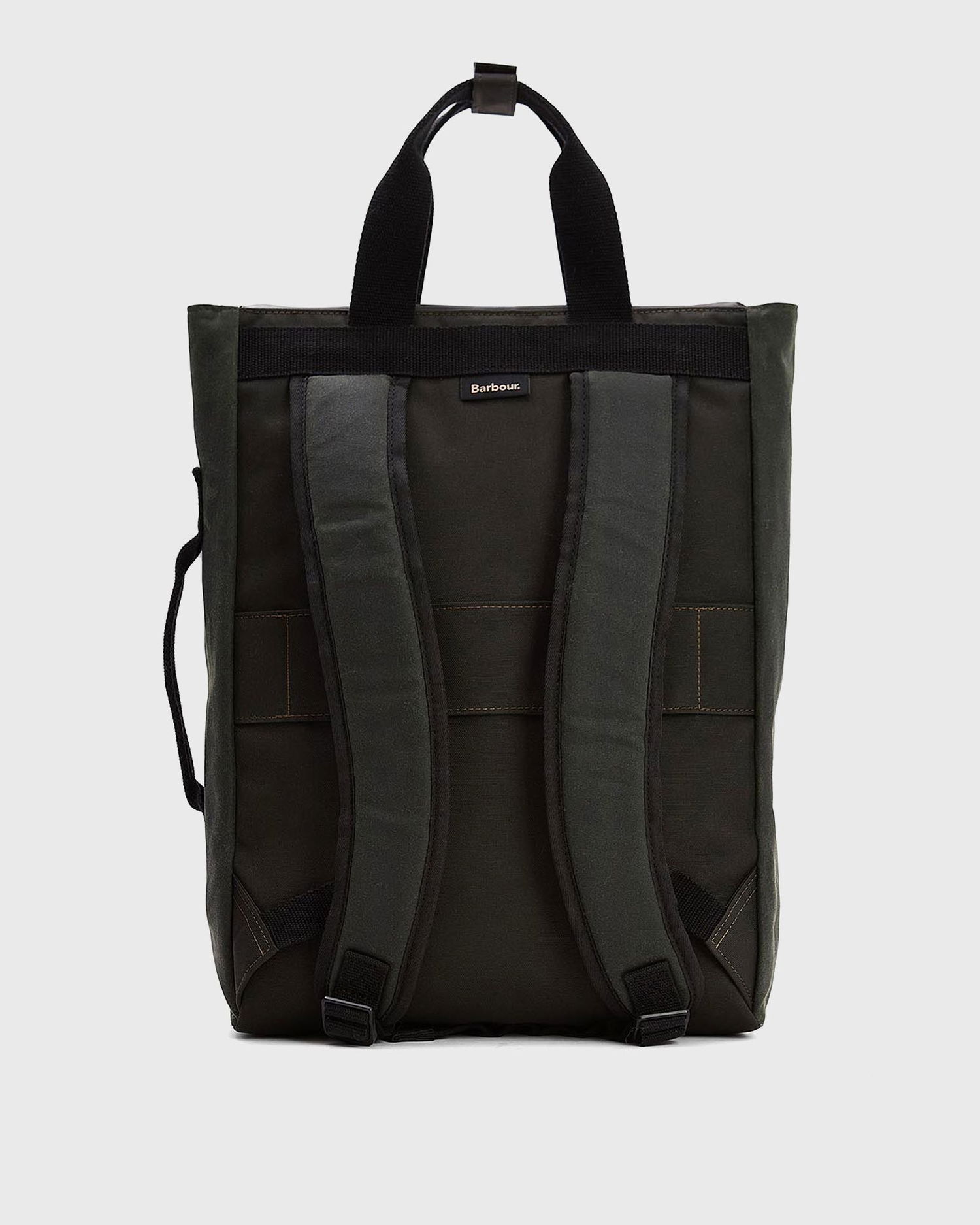 Kangaskassi Barbour Waxed Field Tote Bag with Plaid Base and Front Pocket Vihreä | UBA0714SG91, 1