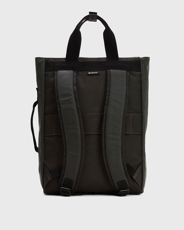 Kangaskassi Barbour Waxed Field Tote Bag with Plaid Base and Front Pocket Vihreä | UBA0714SG91, 1