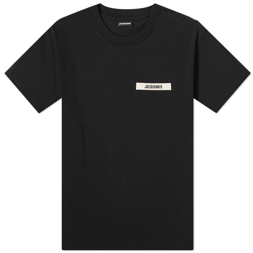 T-paita Jacquemus Gros Grain Logo T-Shirt Musta | 24E245JS208-2125-990