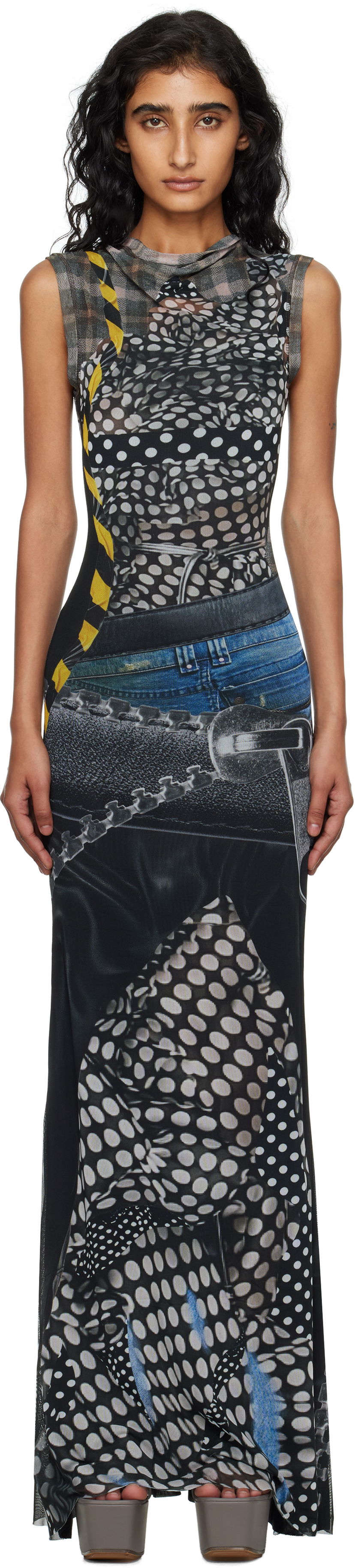 Mekko Ottolinger Ottolinger Mesh Maxi Dress Monivärinen | 101-500301-03