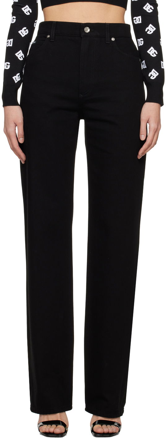 Jeans Dolce & Gabbana Loose-Fit Jeans Musta | FTCGND G8KS0