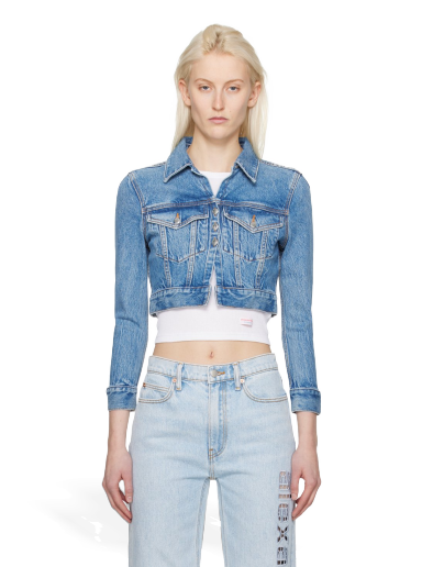 Takki Alexander Wang Shrunken Cardi Denim Jacket Tummansininen | 4DC1242212
