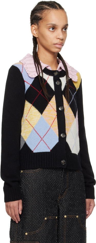 Villapaita GANNI GANNI Harlequin Knit Cardigan Monivärinen | K2380, 1
