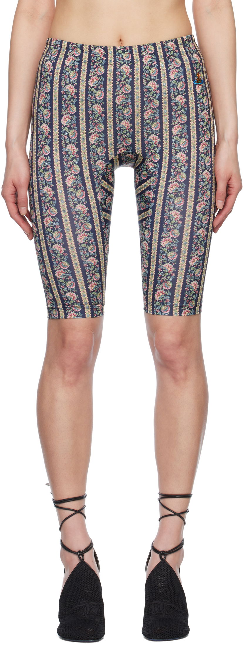 Shortsit Vivienne Westwood Vivienne Westwood Floral Print Cycling Shorts Tummansininen | 3J01000E-J008A-