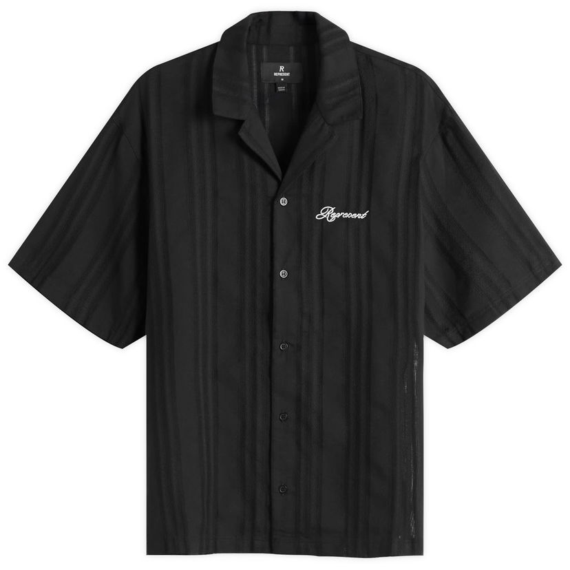 Paita Represent Clo Embroidered Bowling Shirt Musta | MLM2967-01