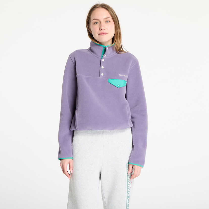 Villapaita Sporty & Rich Sporty & Rich Serif Logo Fleece Sweatshirt Violetti | JA047514300PU09