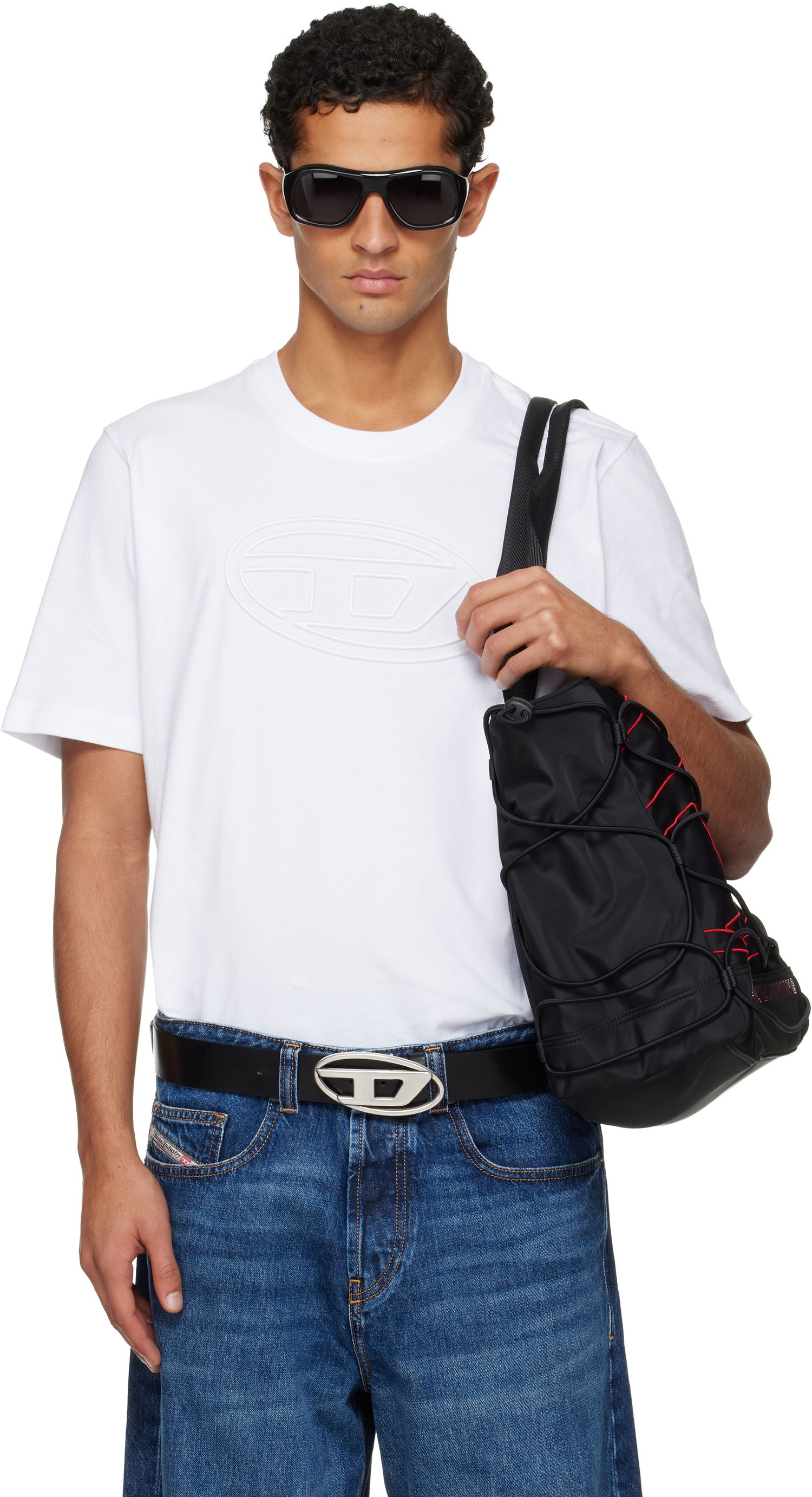 T-paita Diesel T-Adjust-Bigoval T-shirt Valkoinen | A17402-0NJBM-100, 0