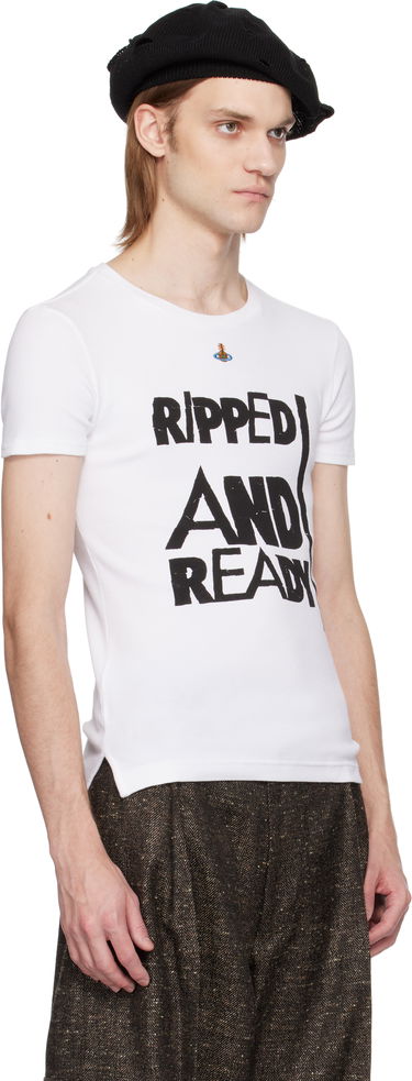 T-paita Vivienne Westwood Vivienne Westwood 'Ripped & Ready' T-Shirt Musta | 3G01003I-J009C-, 4