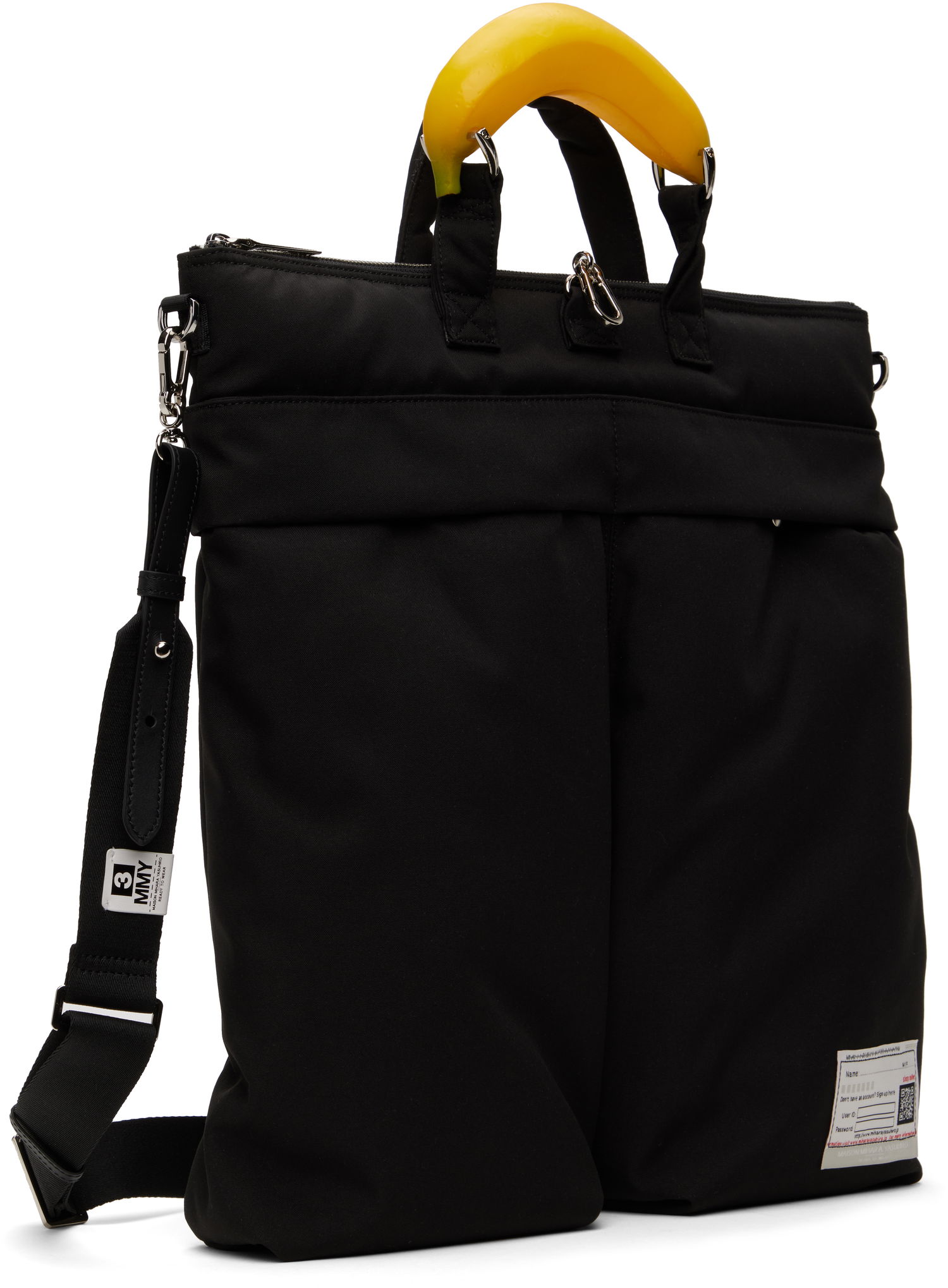 Kangaskassi Maison MIHARA YASUHIRO MIHARA YASUHIRO Toy Banana Handle Helmet Bag Musta | A14BG705, 1