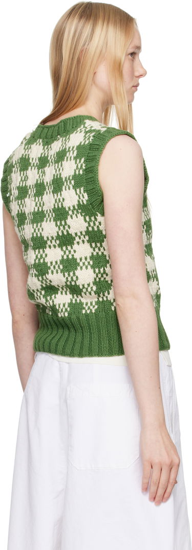 Villapaita YMC YMC Heidi Checkered Knit Vest Vihreä | Q8YAB, 2