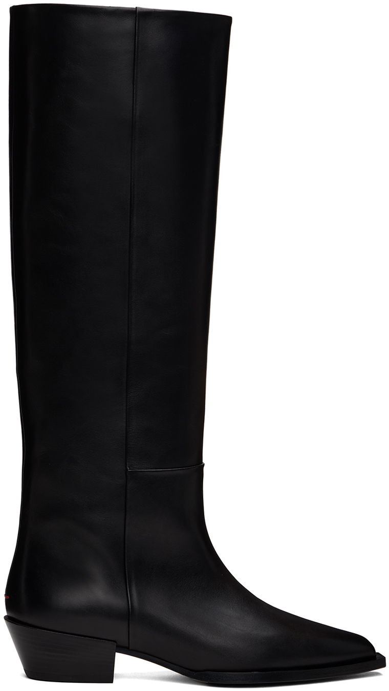 Vaatteet Aeyde Aeyde Arla Leather Cowboy Tall Boots Musta | A11-KB-ARUP40CH116-FW24-800-001