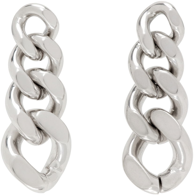 Kaulakoru Jil Sander Silver Curb Chain Earrings Metallinen | J30VG0060_P6959