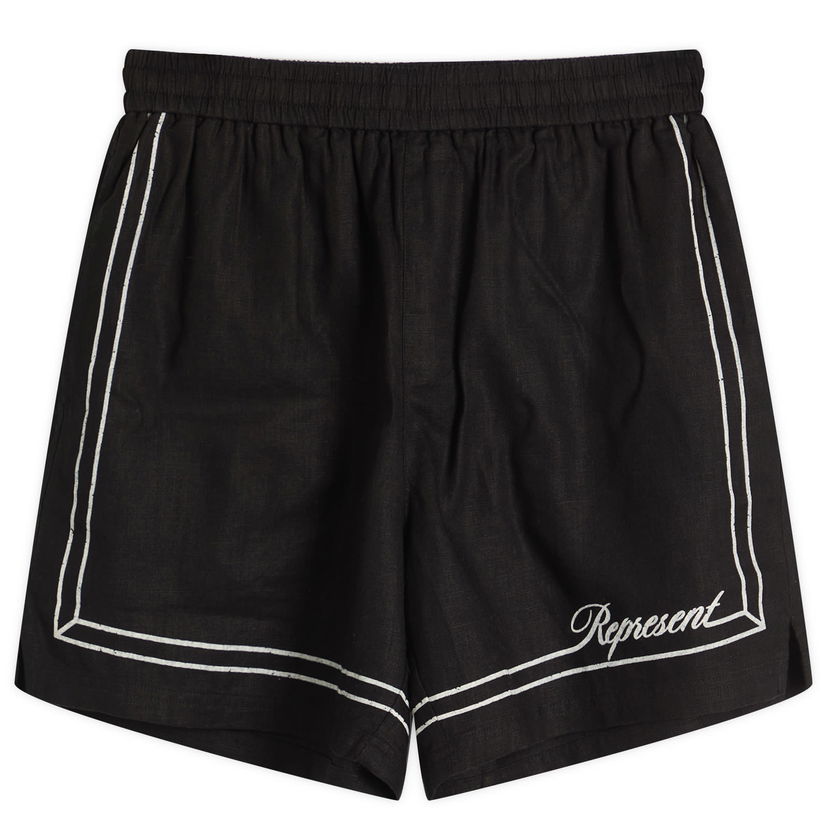 Shortsit Represent Clo Represent Border Vacation Shorts Musta | MLM100299-01